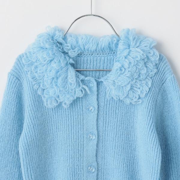 針織開衫&花卉刺繡連衣裙套裝