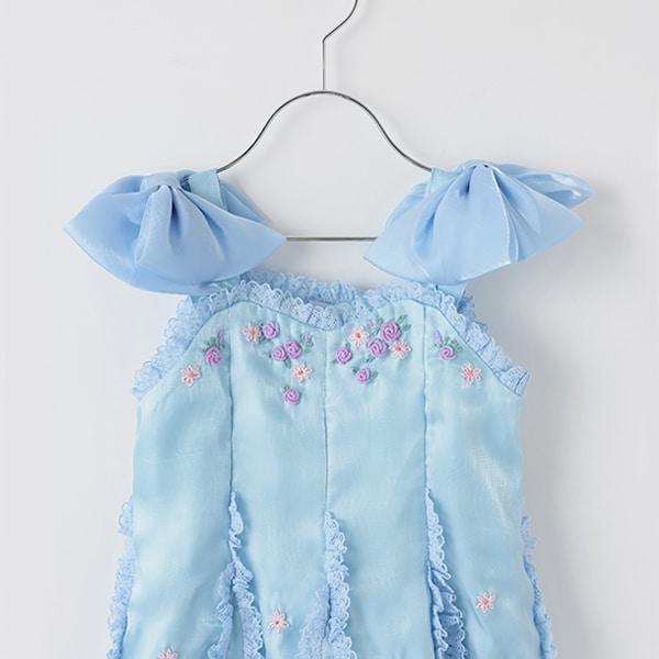 針織開衫&花卉刺繡連衣裙套裝