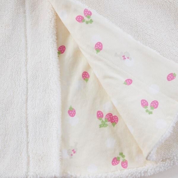 KP(ケーピー)羊羔絨mimi刺繡蝴蝶結披風