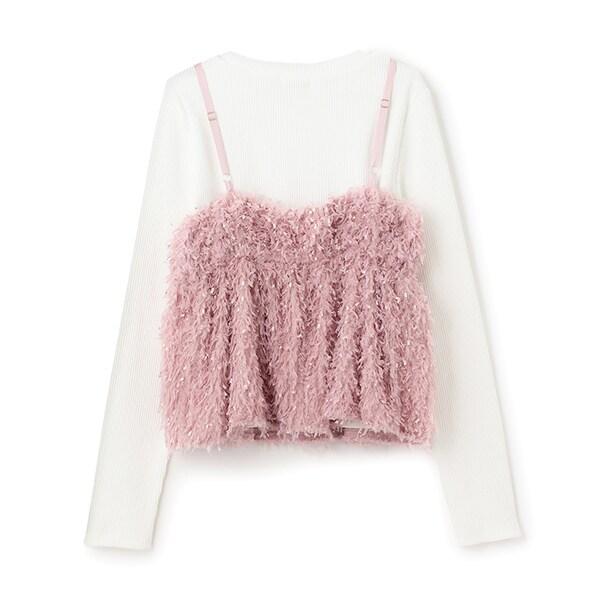 羽毛吊帶內搭套裝