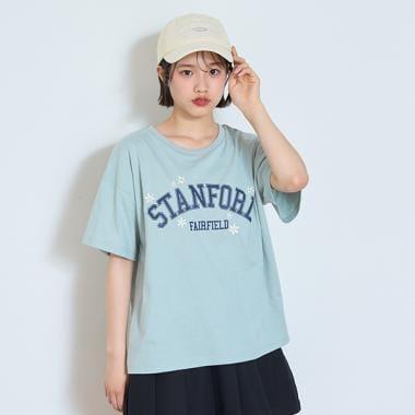 【GOODPRICE】【純棉100%】花卉學院風T恤