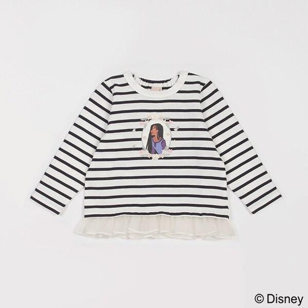 【DISNEY WISH】條紋網紗長袖T恤