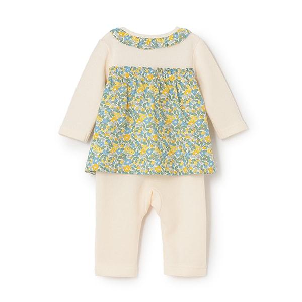 小花圖案疊穿連體衣