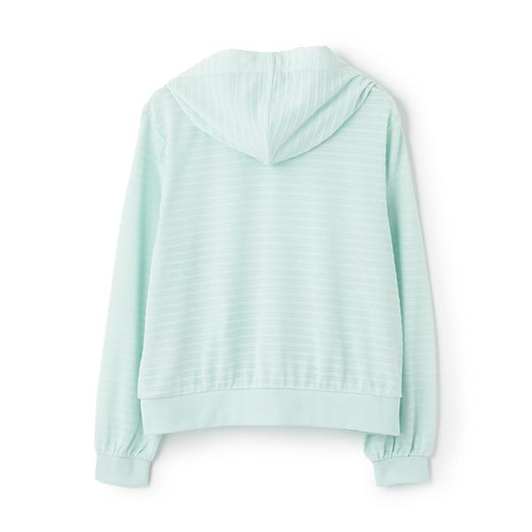 【防紫外線】褶皺針織連帽衫