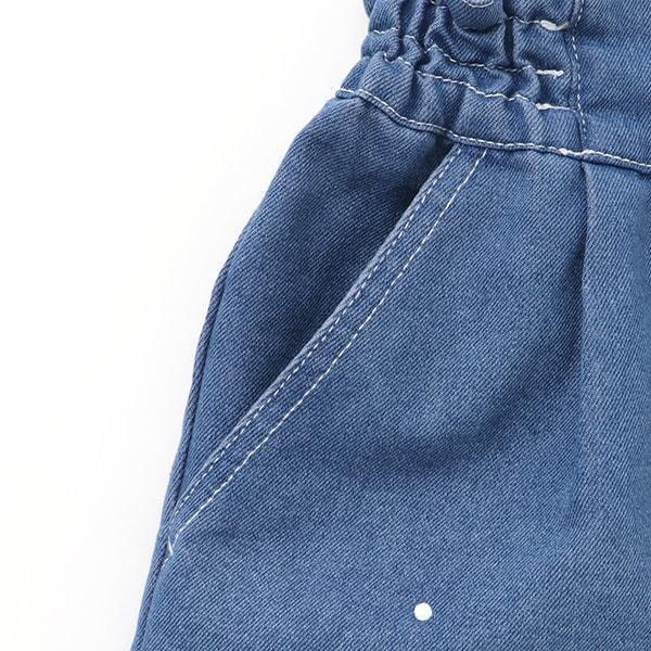 蝴蝶結刺繡鑲鑽短褲