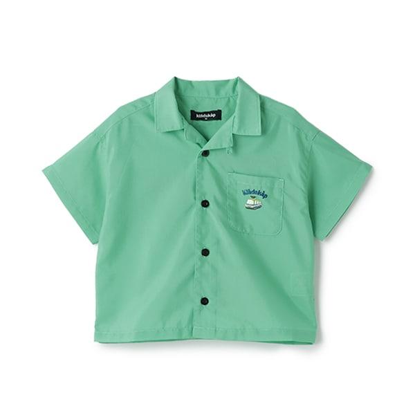恐龍與交通工具刺繡短袖襯衫