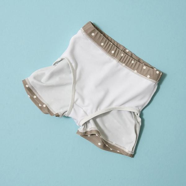 【SWIM】【泳裝】【防紫外線加工】帶荷葉邊圓弧下襬分體式