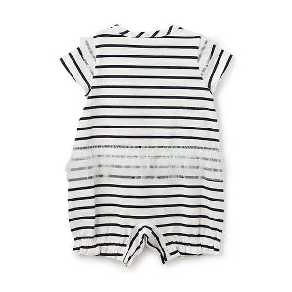 拼布小熊短款連體衣