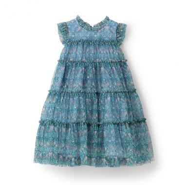 Liberty印花網紗連衣裙