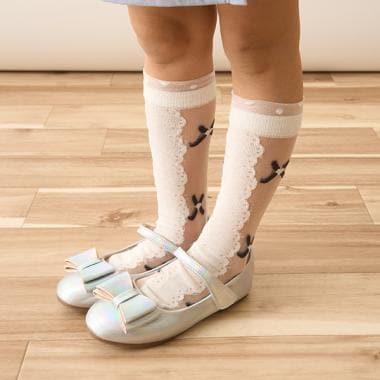 黑白色系透膚高筒襪