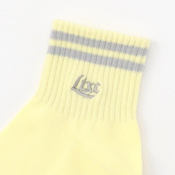 【抗菌防臭】線條刺繡標誌踝襪
