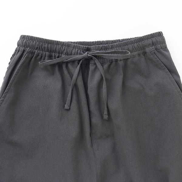 側邊蕾絲寬腿褲