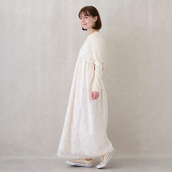花卉刺繡連衣裙
