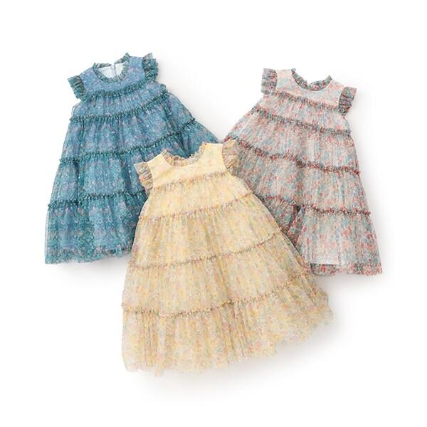 Liberty印花網紗連衣裙