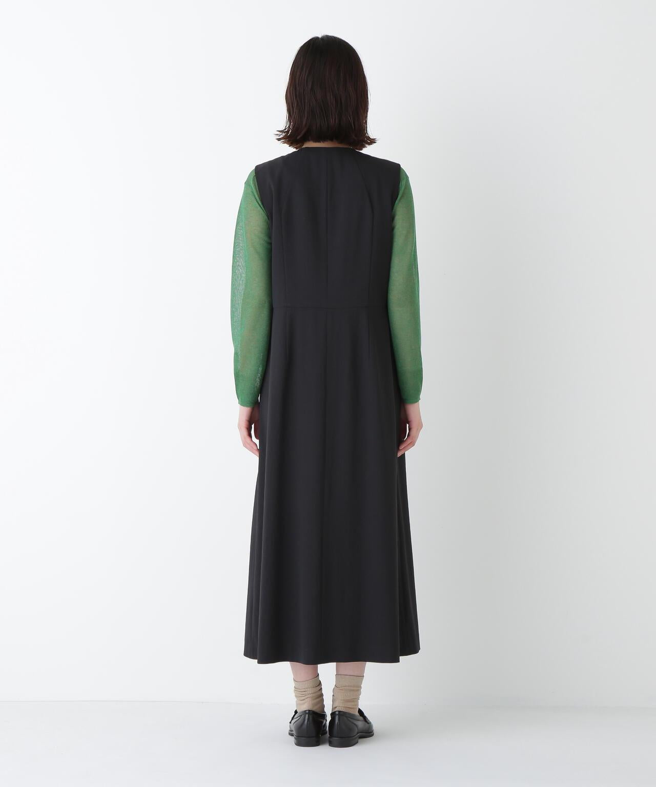 T/TAツイルラップ風ノースリーブワンピース