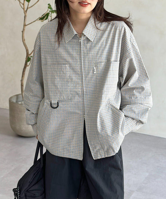 可拆卸格子襯衫