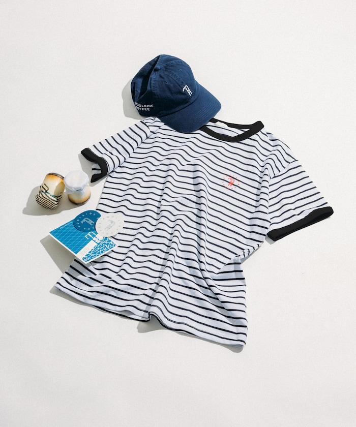 聯名 POOLSIDE COFFEE Logo條紋T恤
