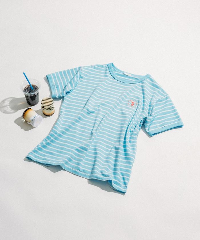 聯名 POOLSIDE COFFEE Logo條紋T恤