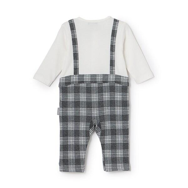 格紋揹帶風連體衣