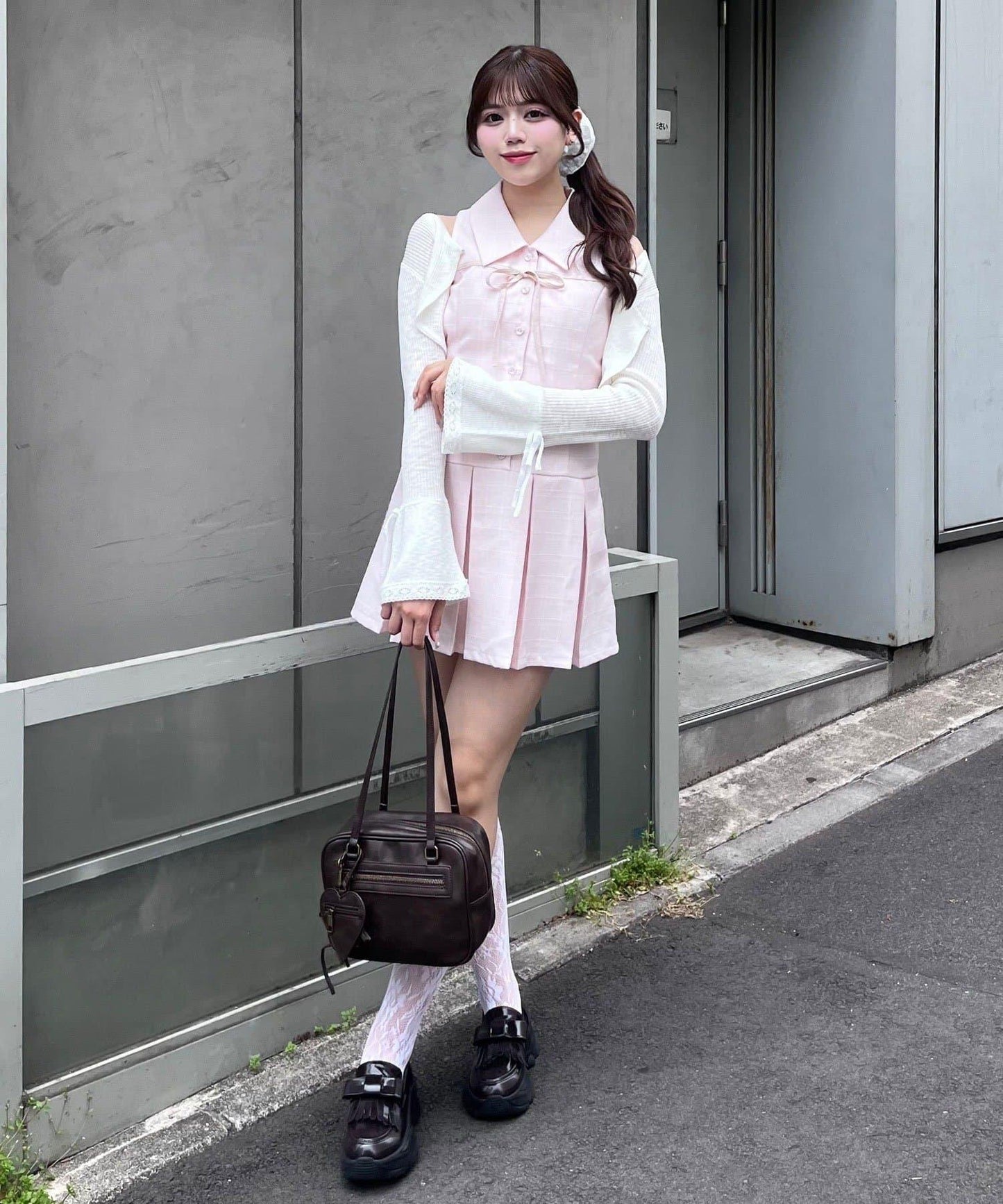 【完売カラー再販売】YUI企画 ノースリーブシャツミニワンピース