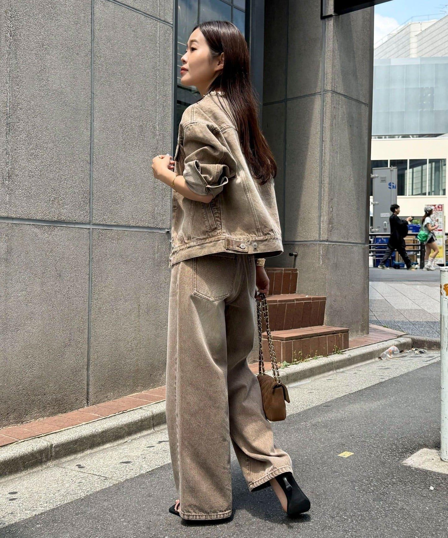 カラーストレートデニムパンツ