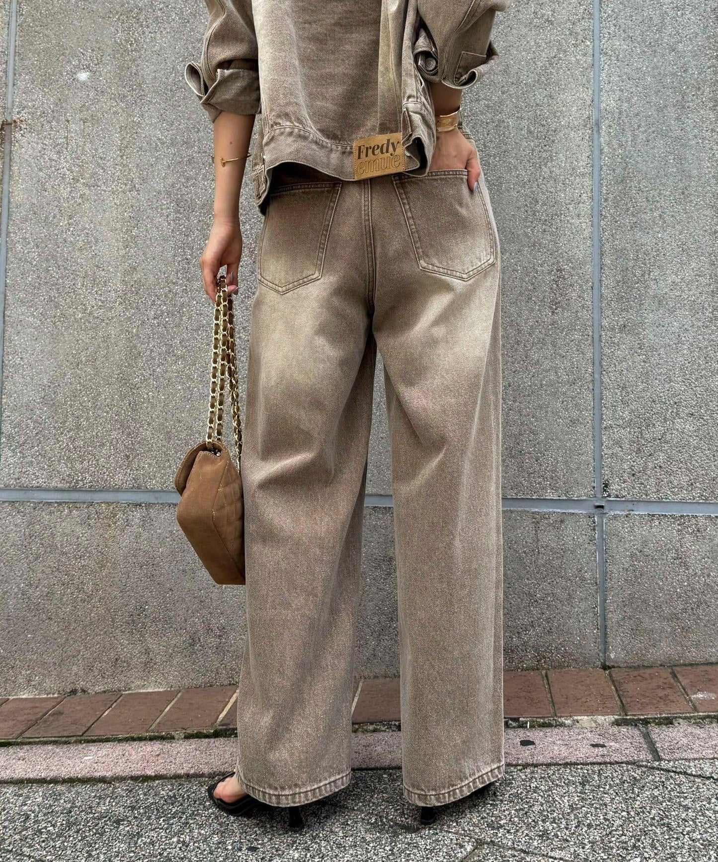 カラーストレートデニムパンツ