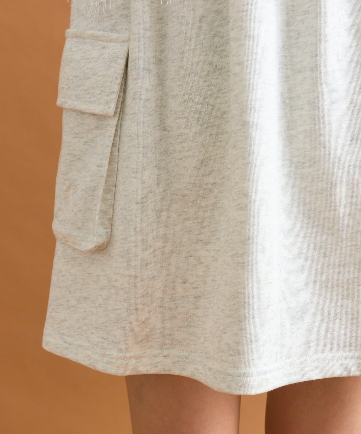 腰部蕾絲衛衣迷你裙