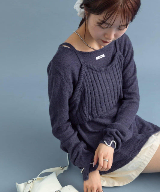 シアーニットビスチェSET