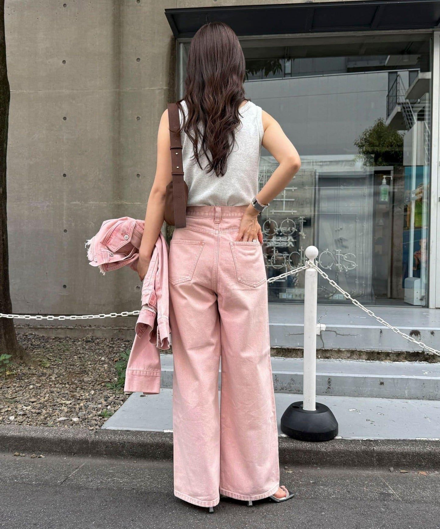 カラーストレートデニムパンツ
