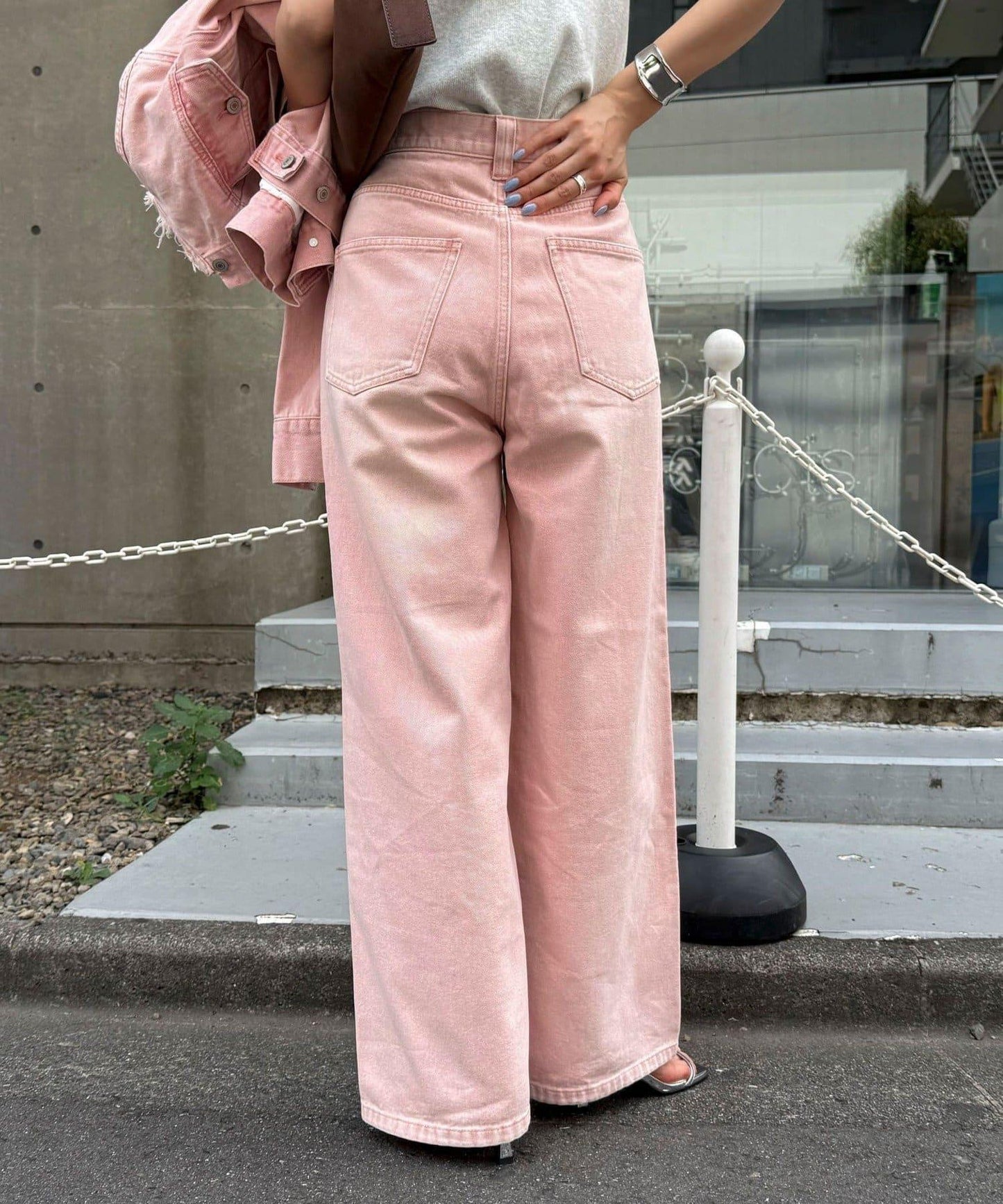 カラーストレートデニムパンツ