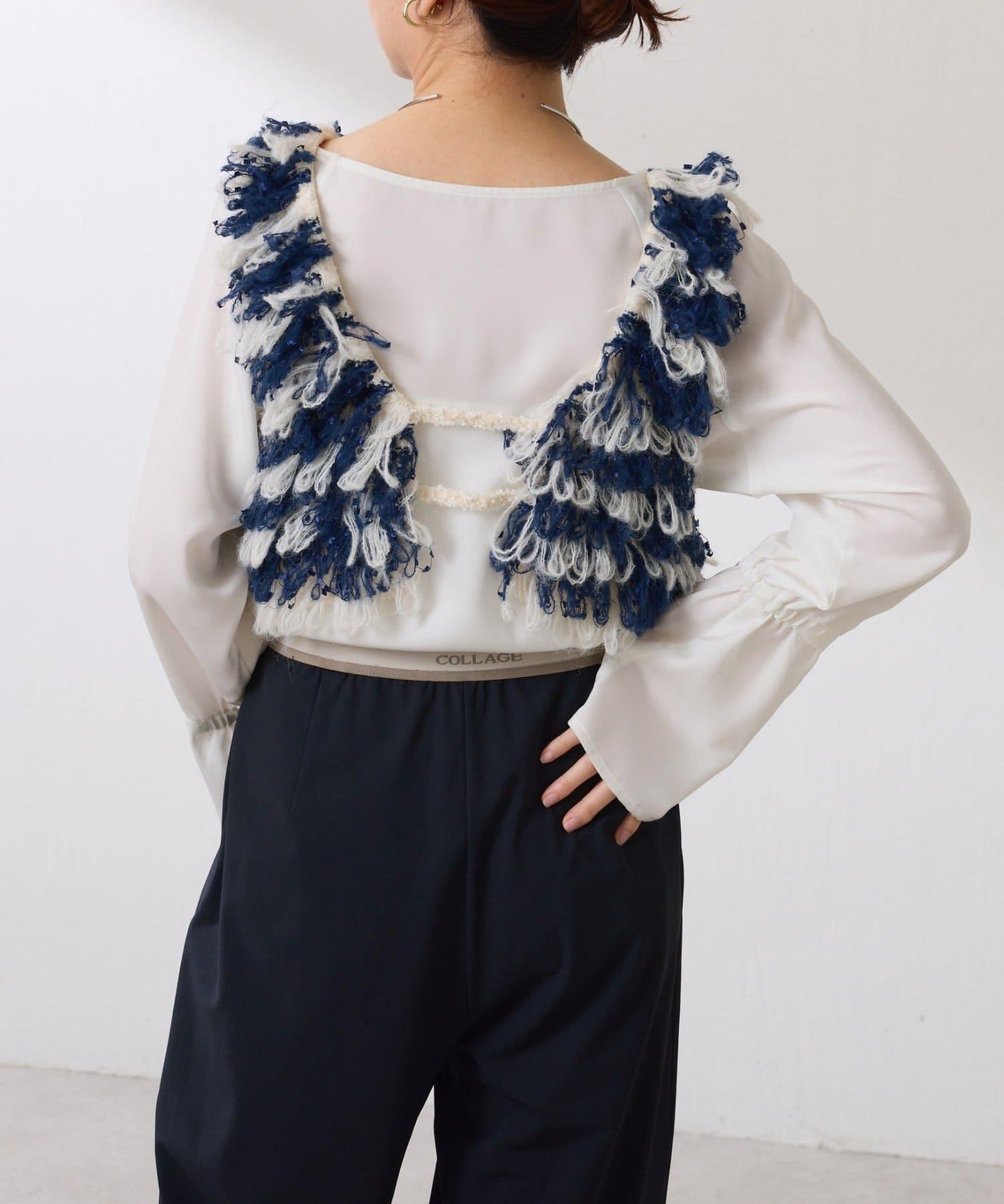 【ロングシーズン使える】クロップドニットベスト
