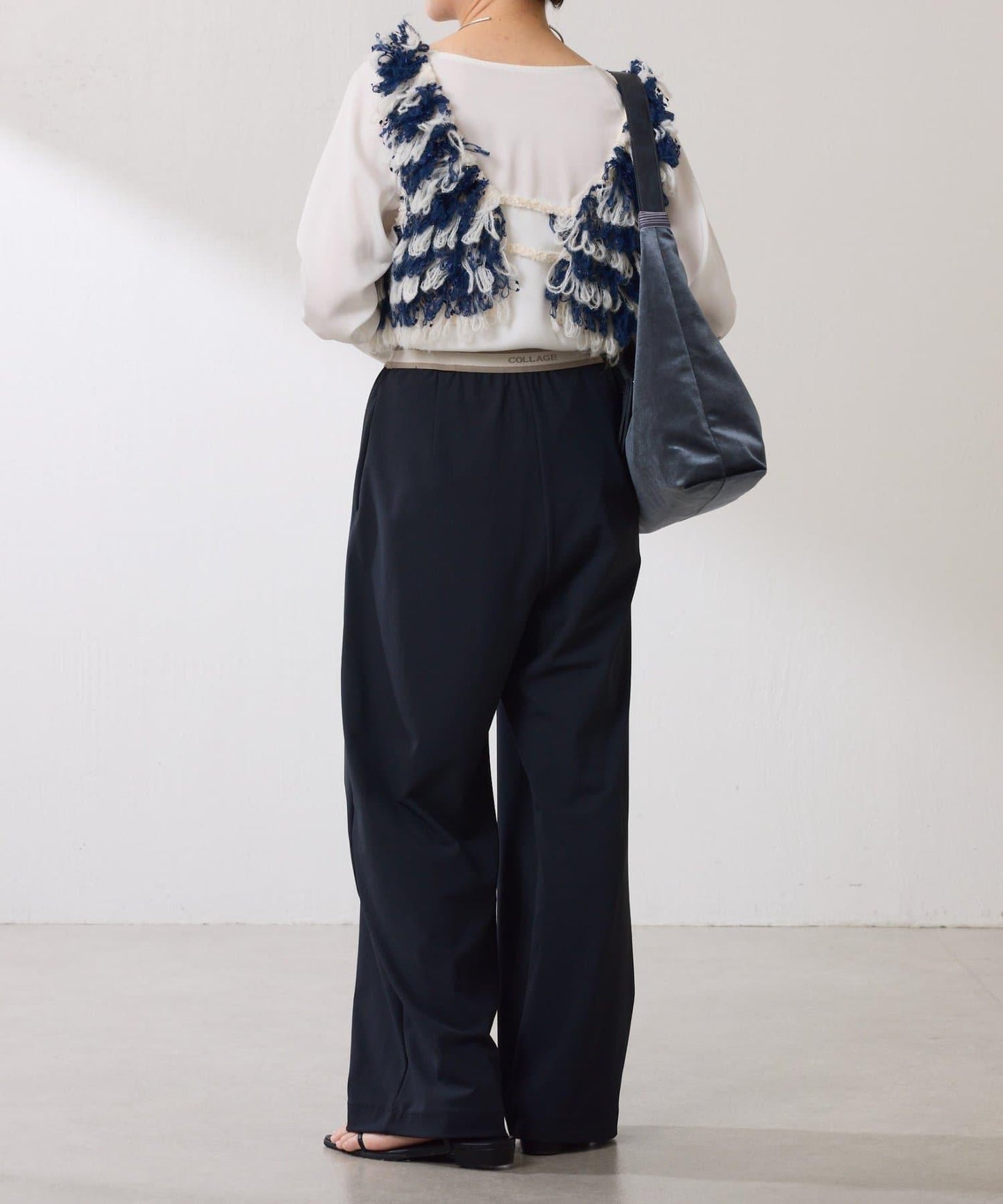 【ロングシーズン使える】クロップドニットベスト
