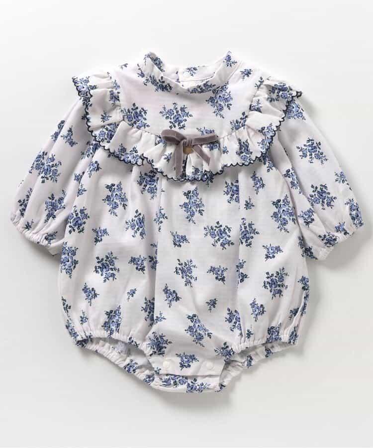 花紋荷葉邊連體褲