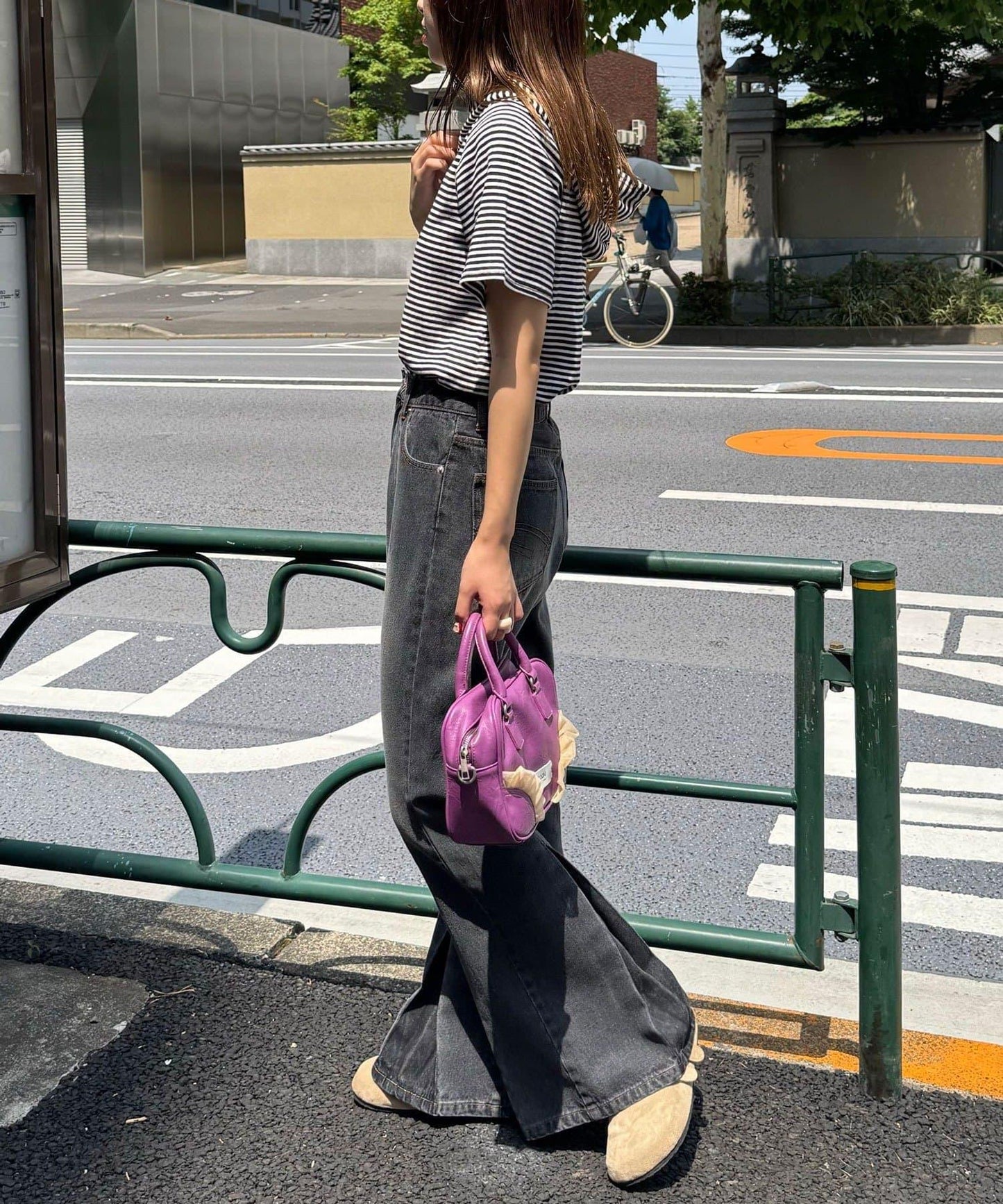 亨利領條紋帽T恤