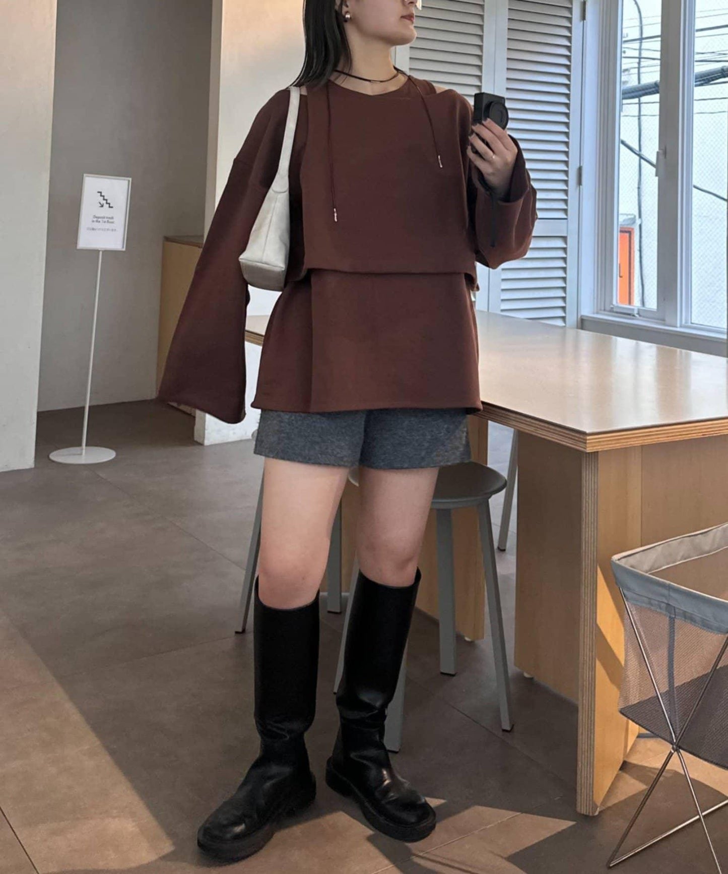 【soome韓國企劃】不對稱層疊設計套頭衛衣