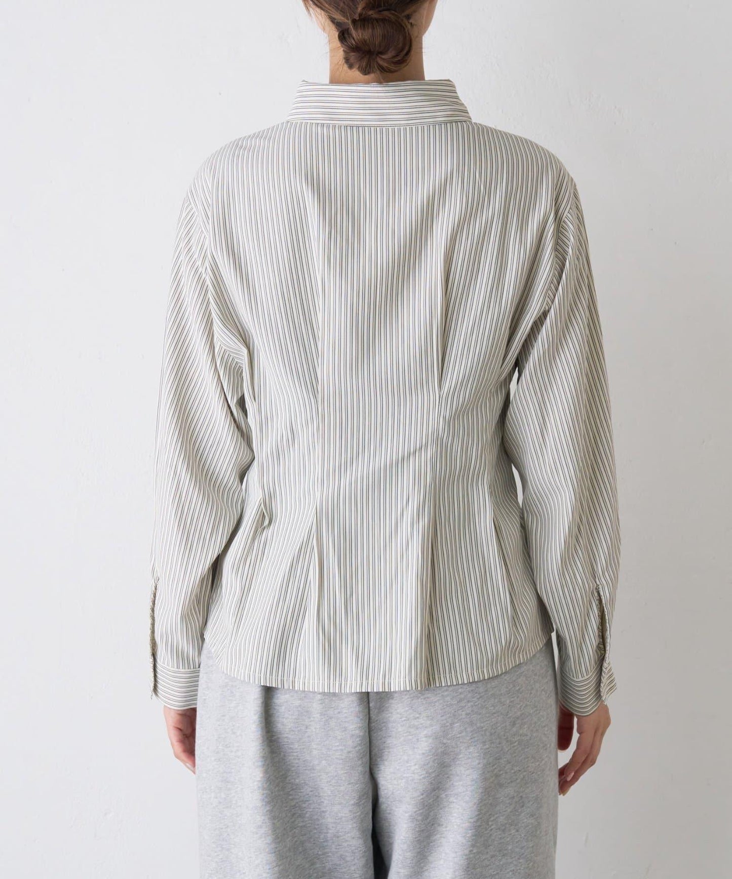 【TERIO韓國企劃】帶荷葉邊背心的條紋襯衫