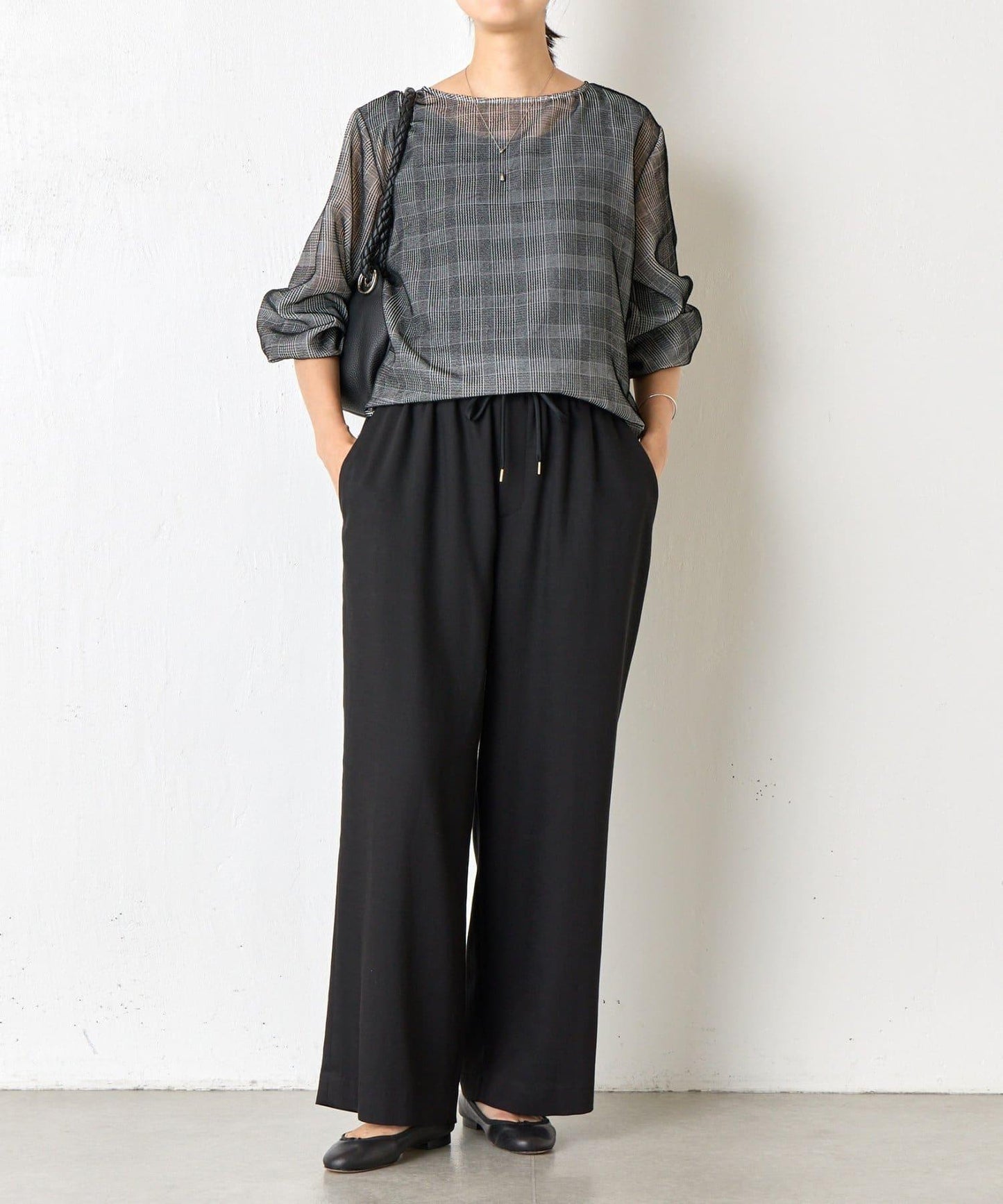 格紋天鵝絨套頭衫