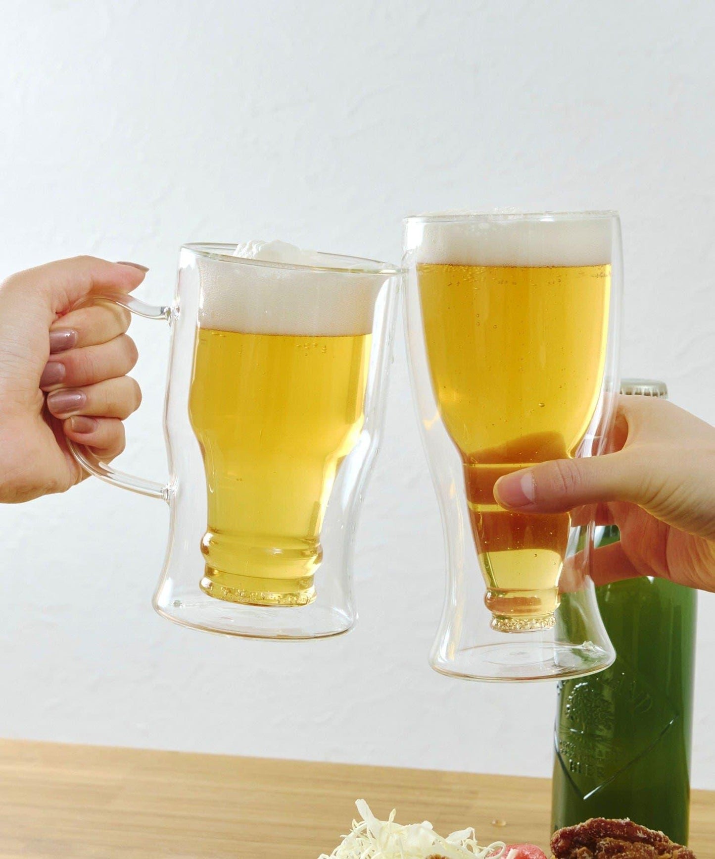 ダブルウォールビールタンブラー:400ml/ビールと唐揚げ
