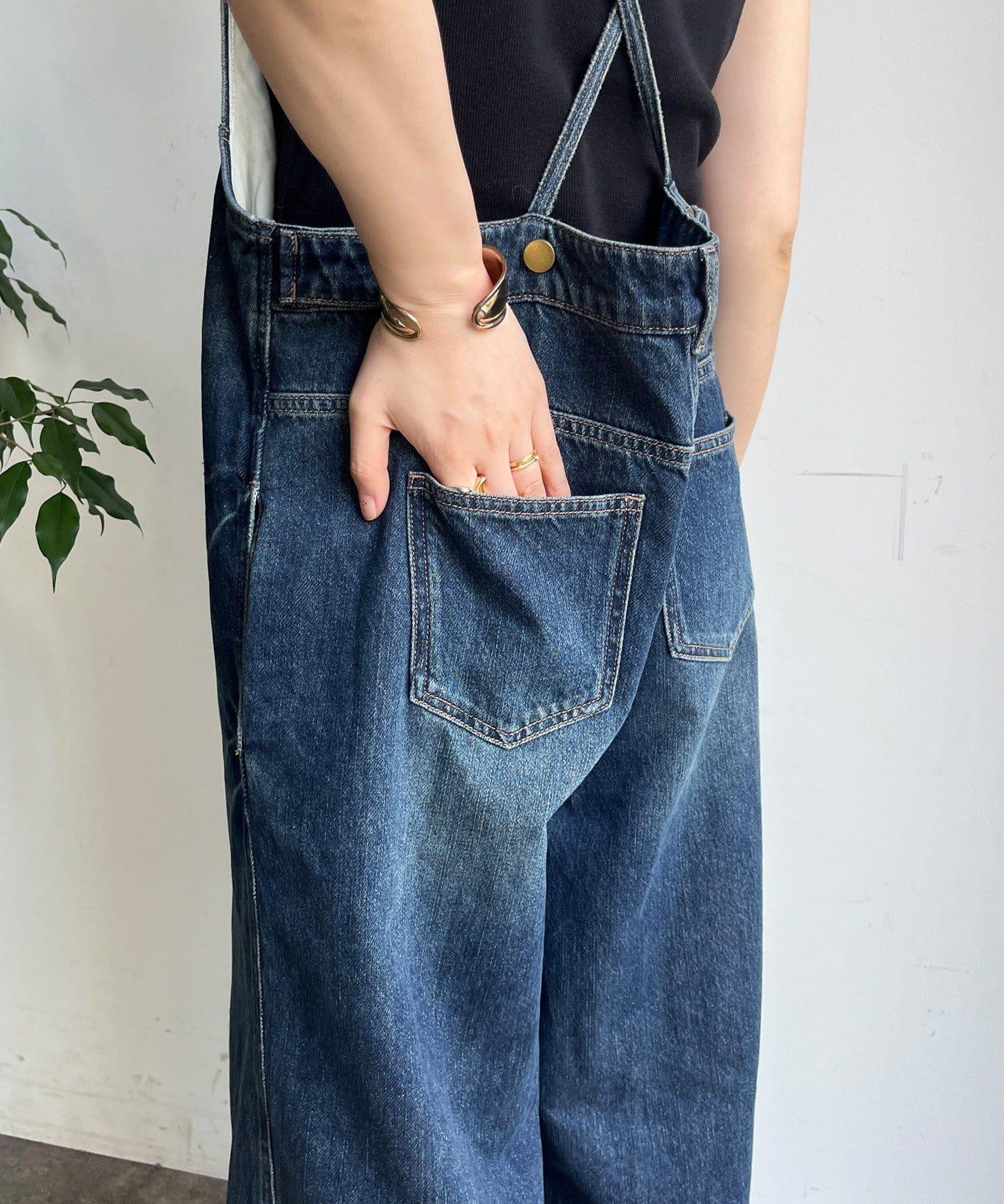 【限定】牛仔連體褲