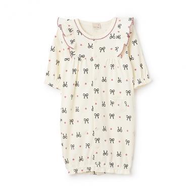 【有機棉】肩部荷葉邊兩用連體衣