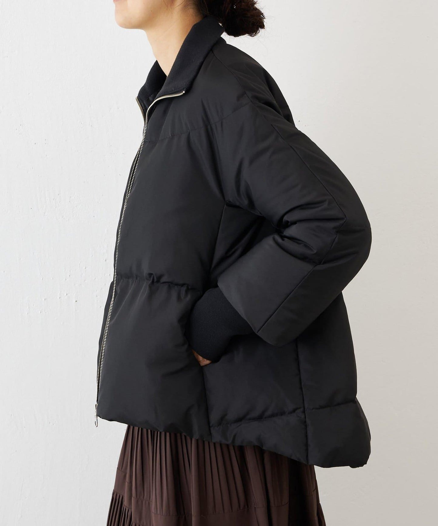 拉鍊喇叭褲羽絨服