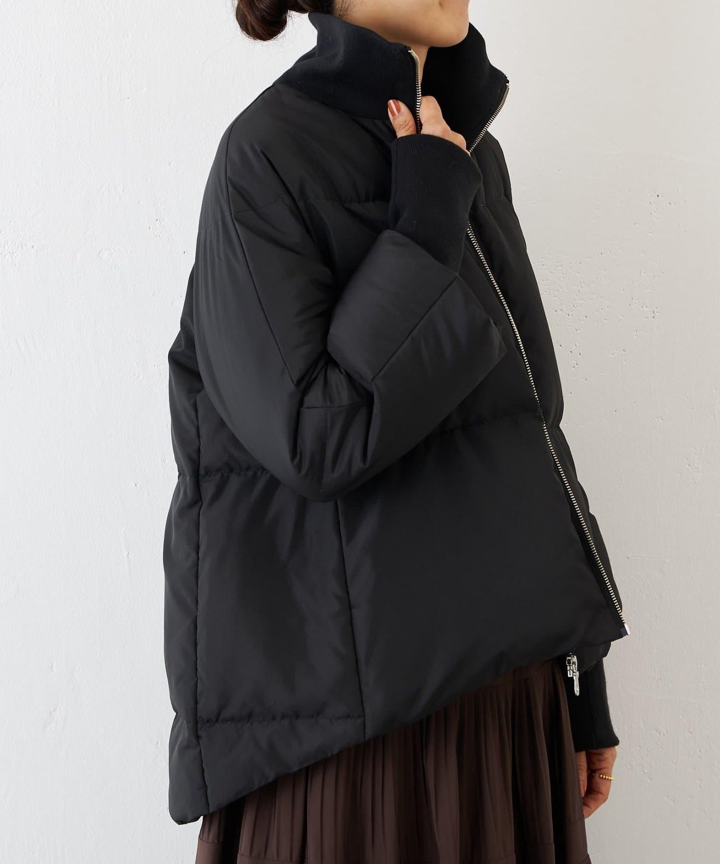 拉鍊喇叭褲羽絨服