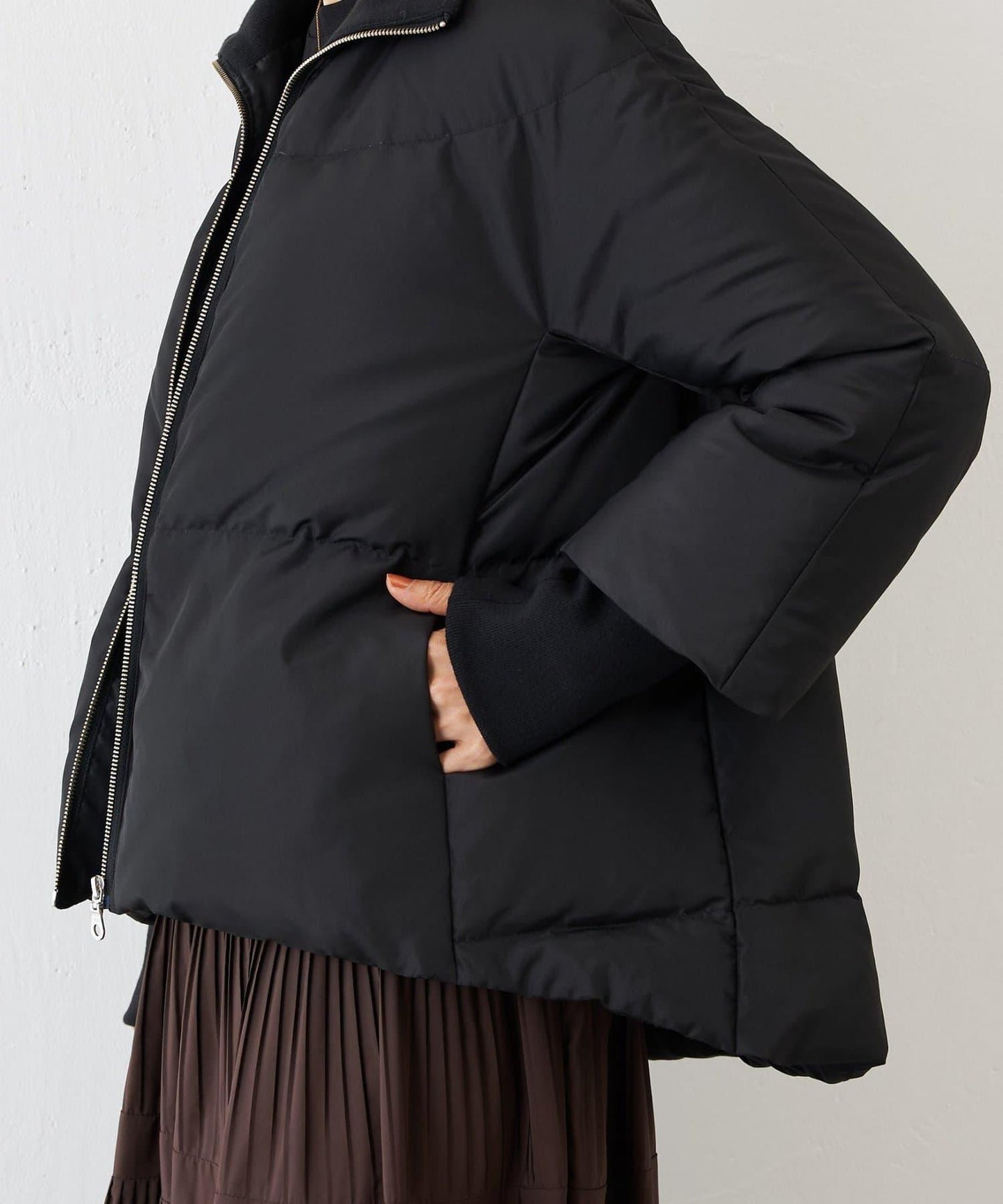拉鍊喇叭褲羽絨服