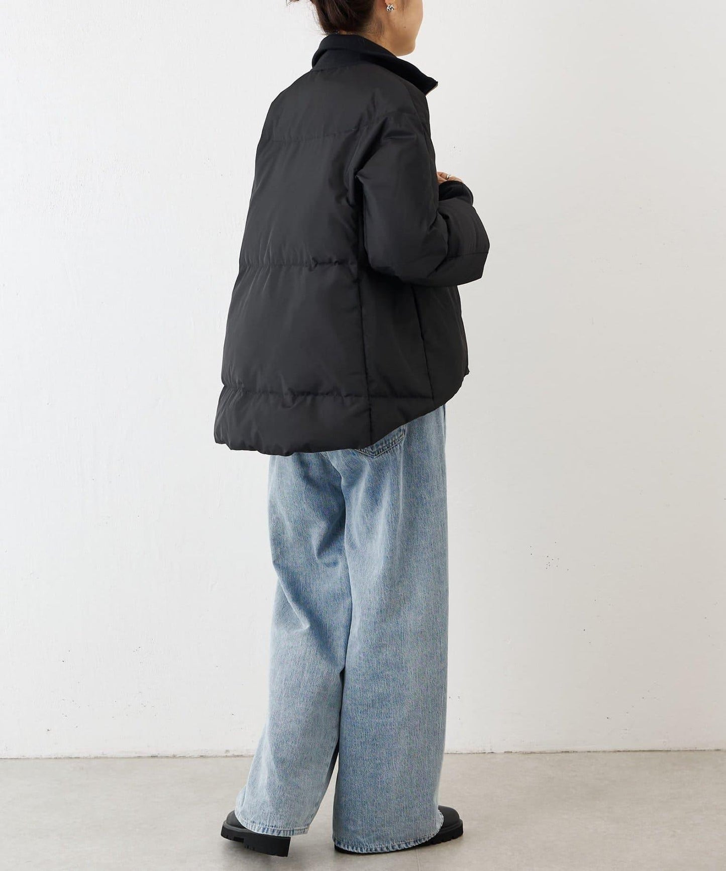 拉鍊喇叭褲羽絨服