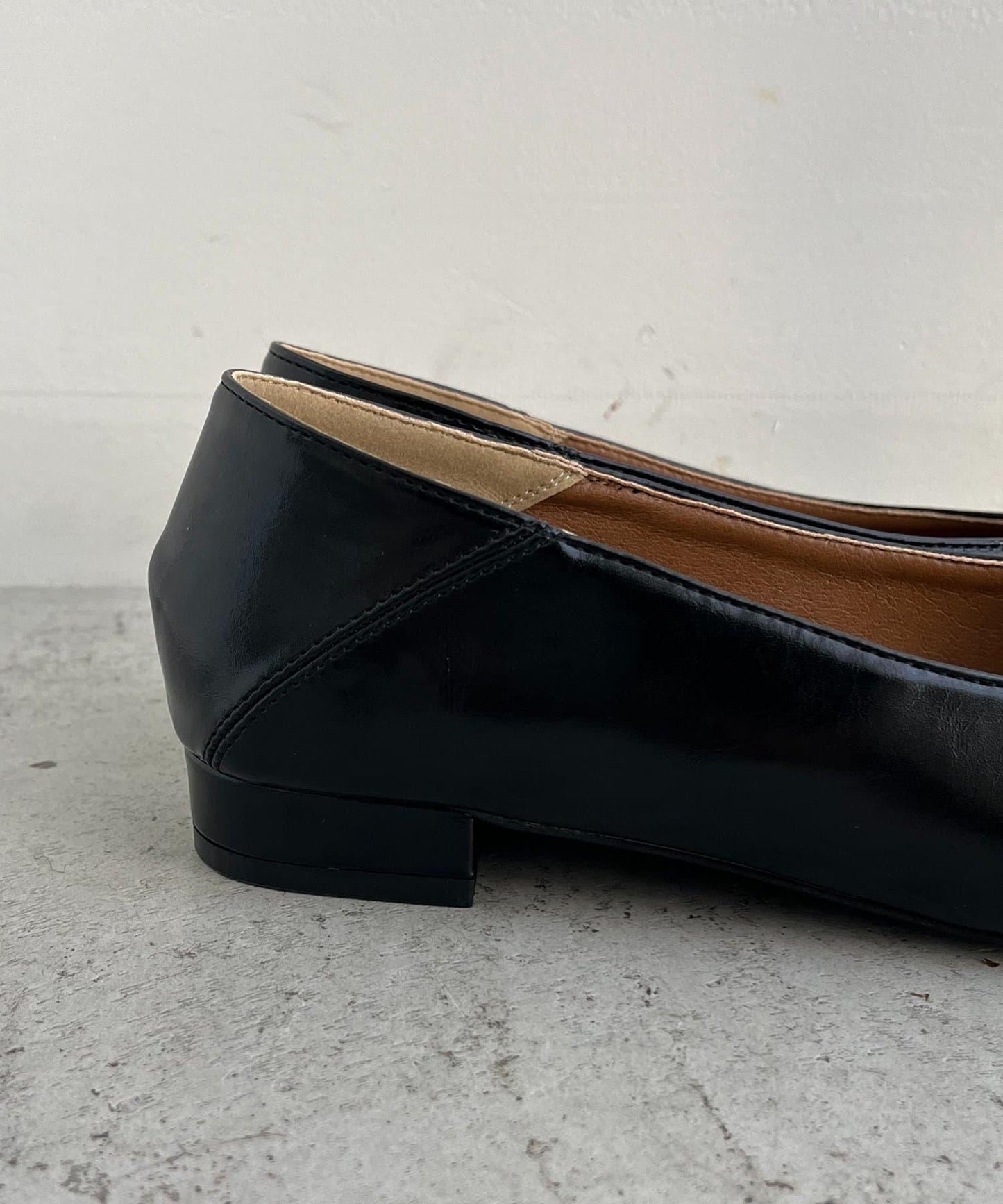 【復古款】方形縫合平底鞋