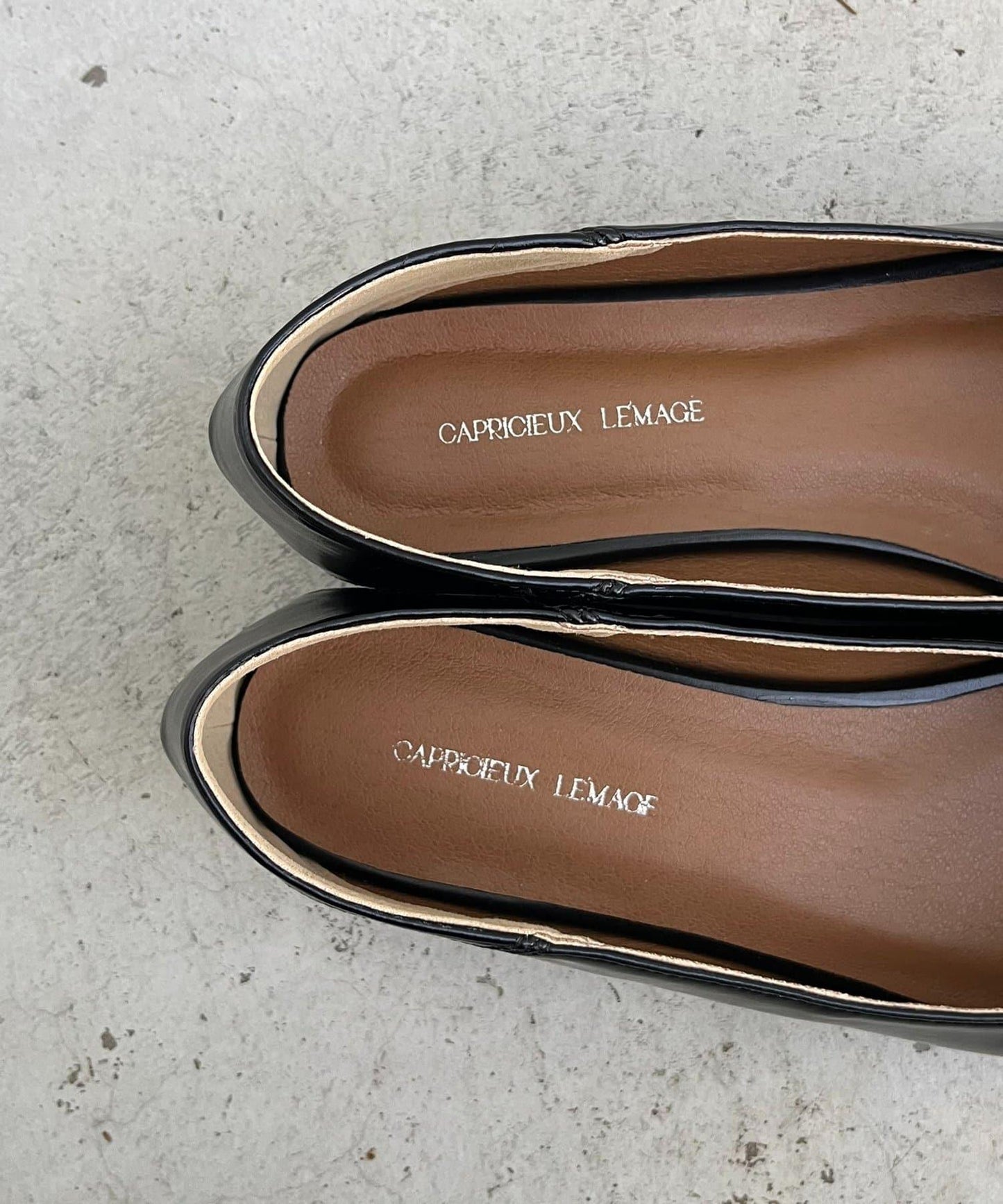 【復古款】方形縫合平底鞋