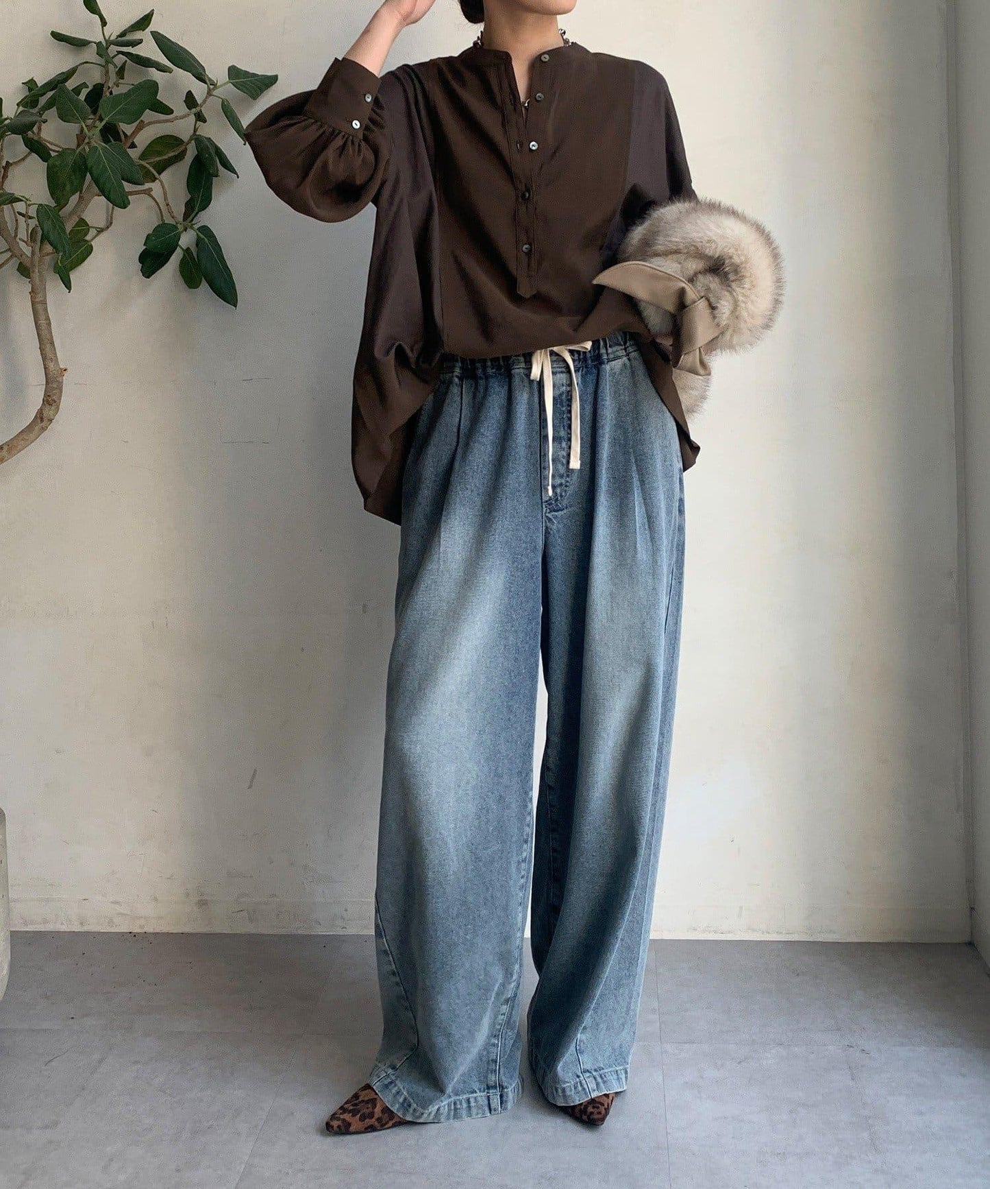 剪裁拼接襯衫