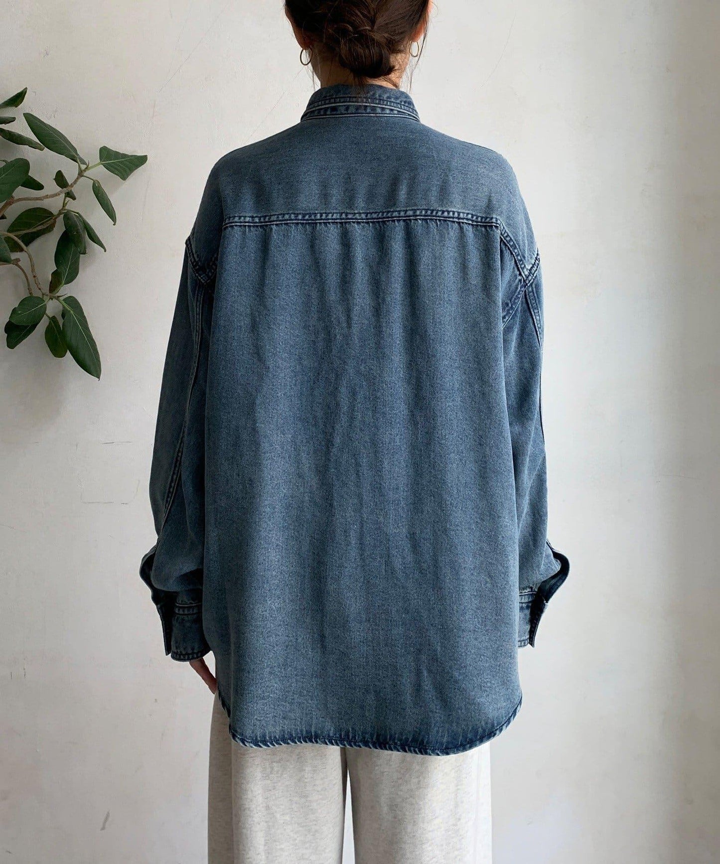 Lyocell牛仔口袋襯衫