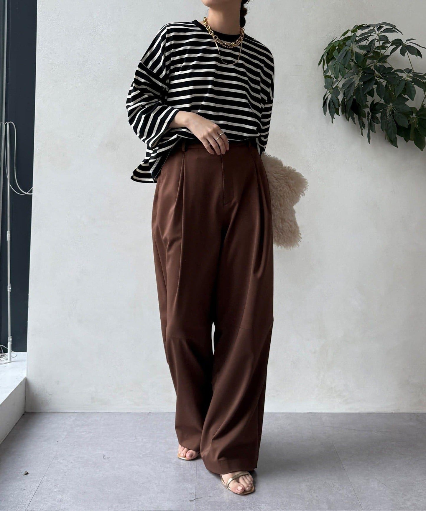 【限定】條紋寬鬆套頭衫