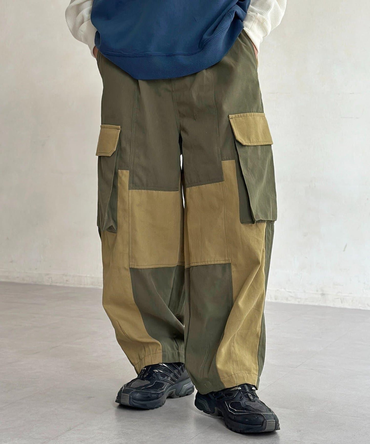 弧線工裝褲